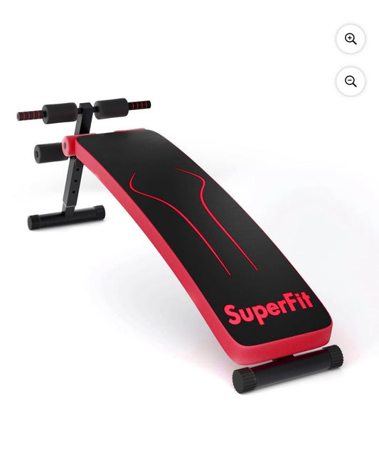SuperFit Adjustable Weight Bench - Black/Red