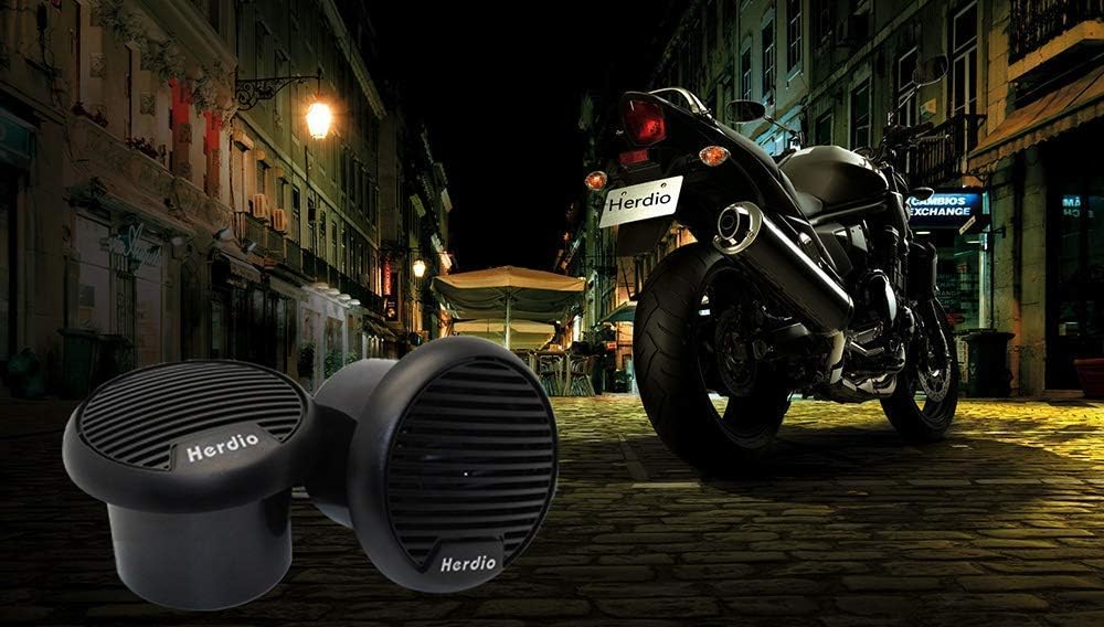 Herdio 3 Inches Waterproof Marine Speakers Marine Boat Compact Speaker/Boat SPA ATV UTV RZR -Black