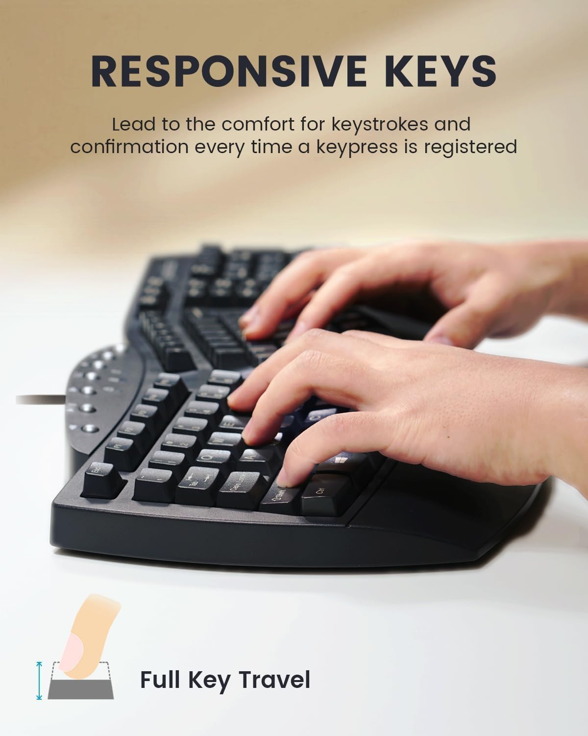Perixx PERIBOARD-512 Ergonomic Split Keyboard - Natural Ergonomic Design