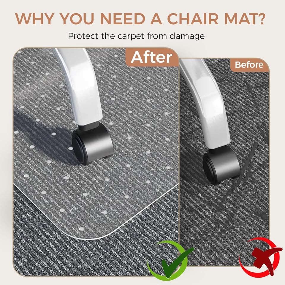 FRUITEAM Desk Chair Mat for Carpet