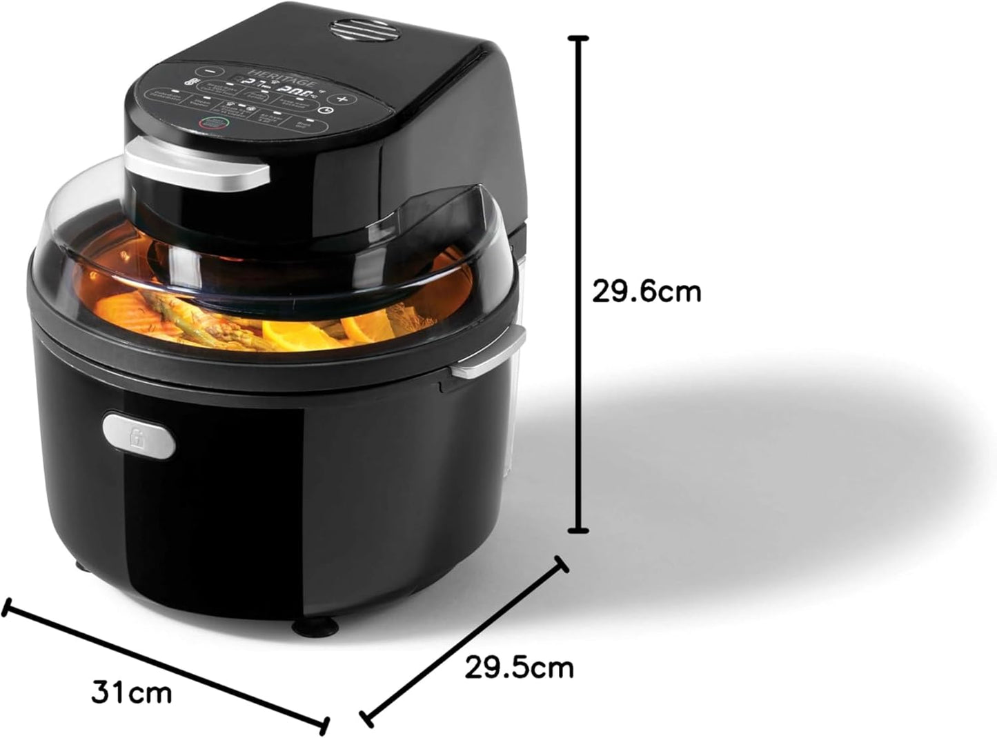 Heritage Electric Digital 6‑in‑1 Steam Air Fryer – 4.3L
