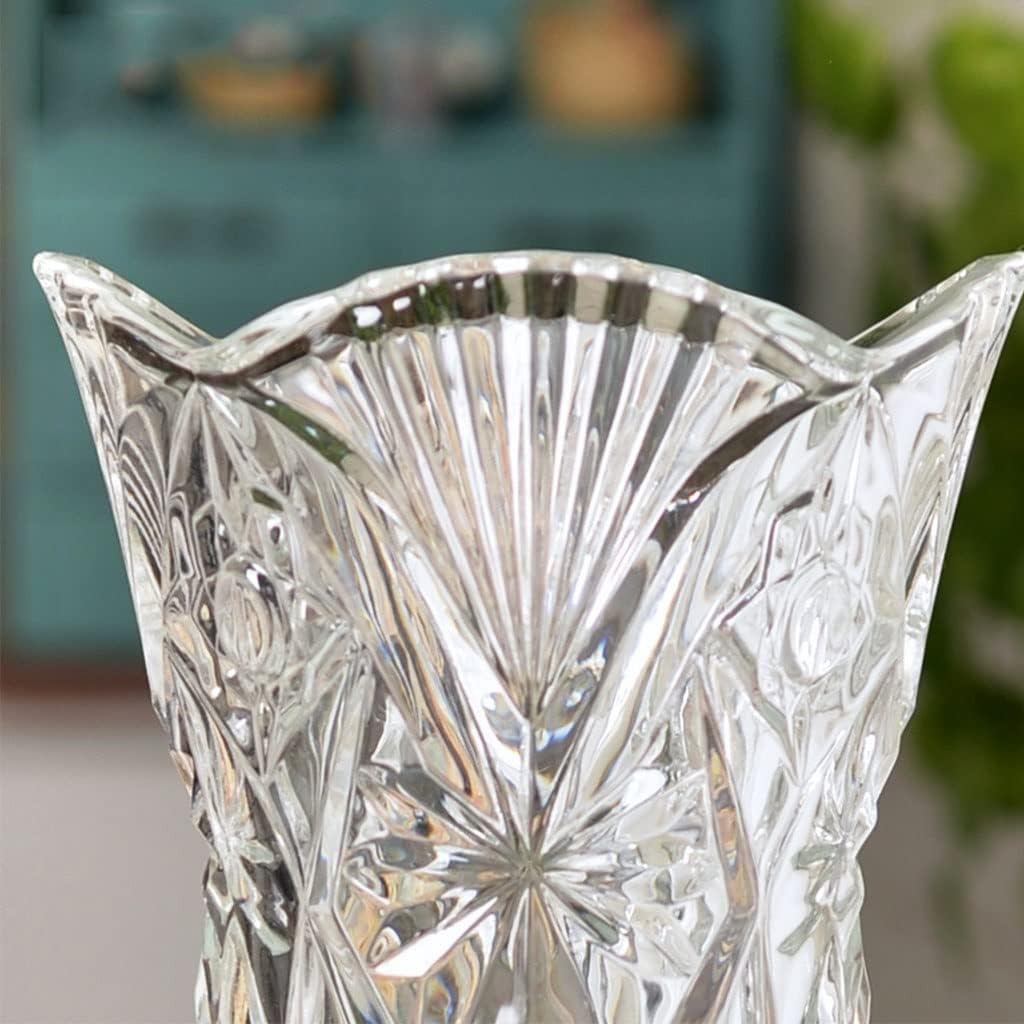 Modern Flower Glass Thickening Design Tsparent s Home s Decoration Wedding Ornaments - 9inch