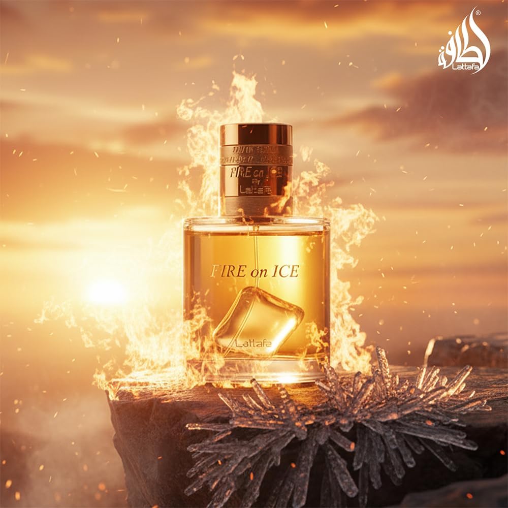 Lattafa Fire On Ice – Fruity, Spicy, Woody, Ambery – Eau de Parfum Spray