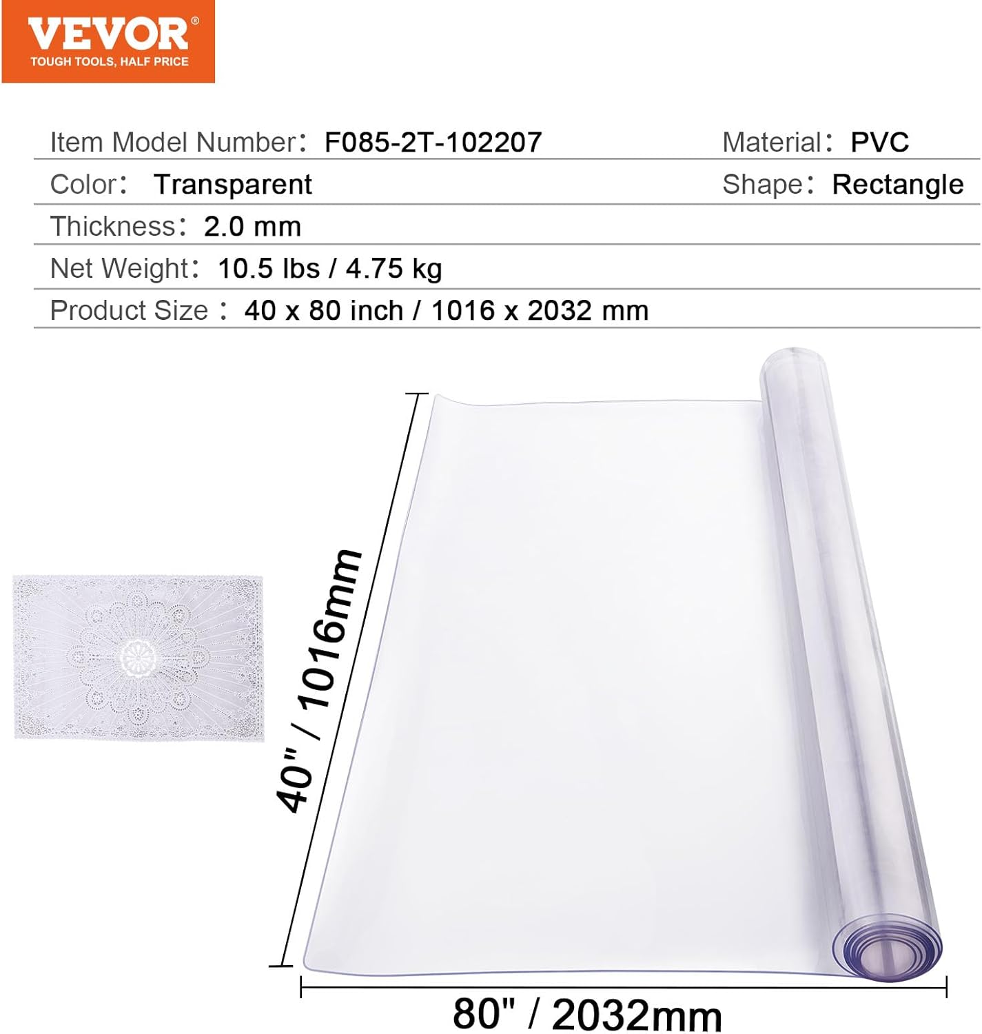 Plastic Table Cover – Clear Table Protector