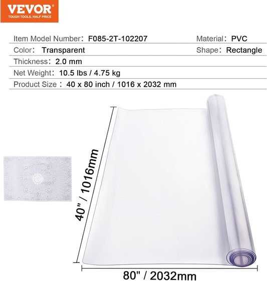 Plastic Table Cover – Clear Table Protector