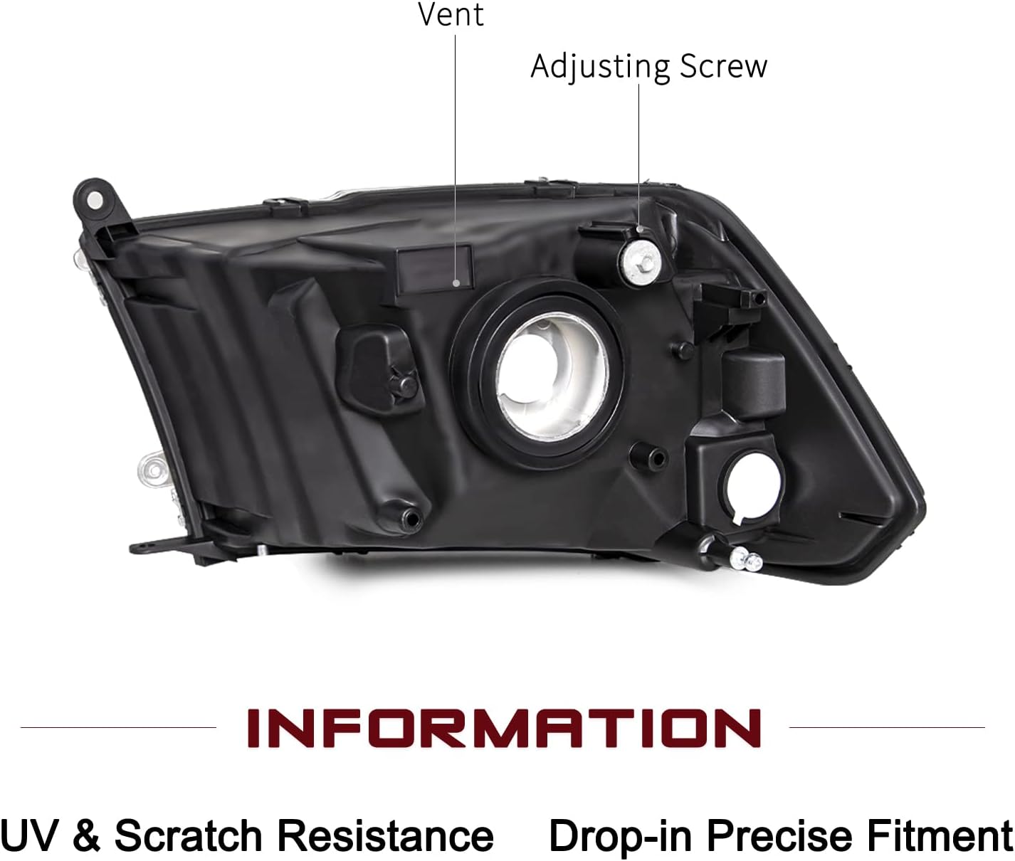 Headlight Assembly Replacement for 2009–2012 Dodge Ram 1500 / 2500 / 3500