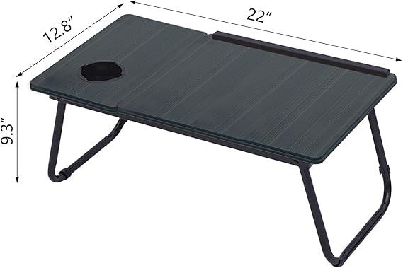 Adjustable Tilting Laptop Folding Table - Stand Bed Table with F