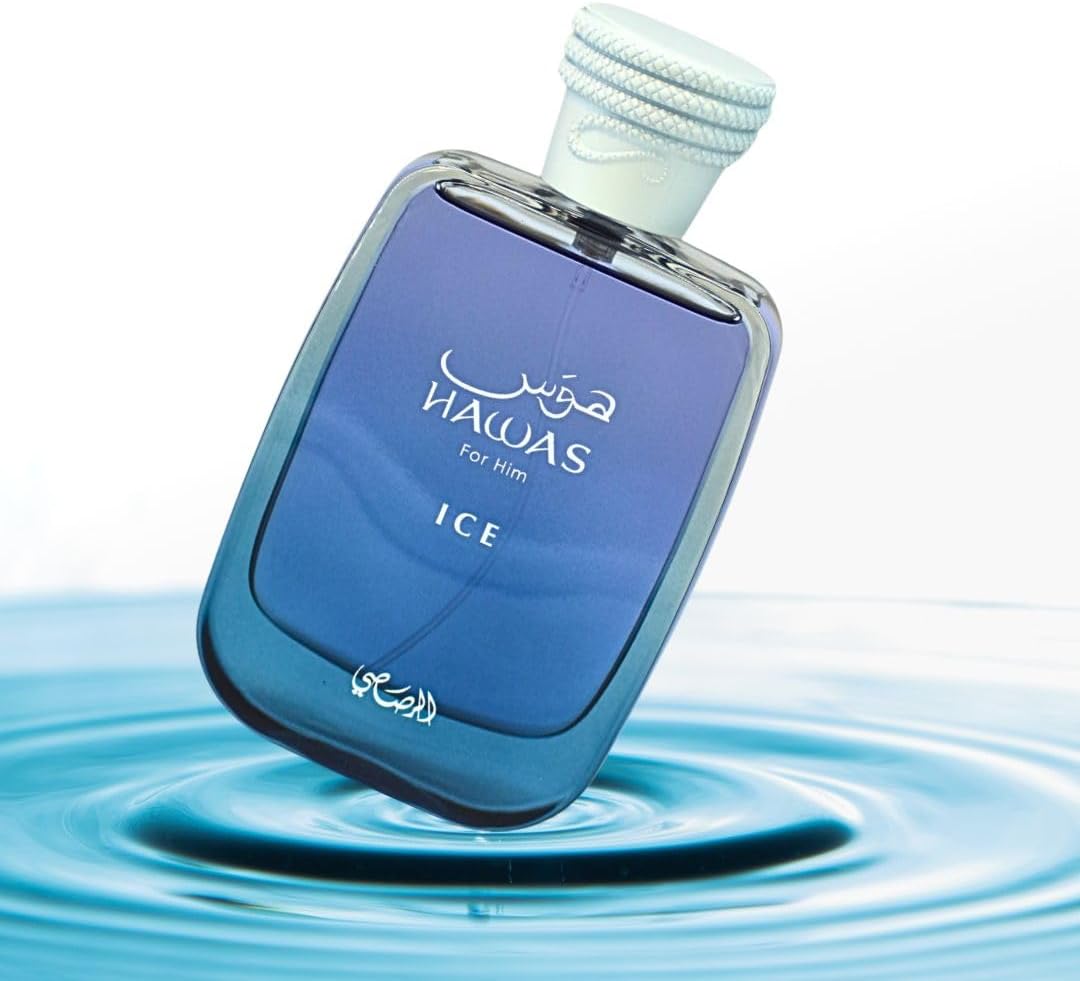 Rasasi Hawas Ice – Eau de Parfum 3.4 oz (Men) 💙🧊  BRAND NEW COLLECTION