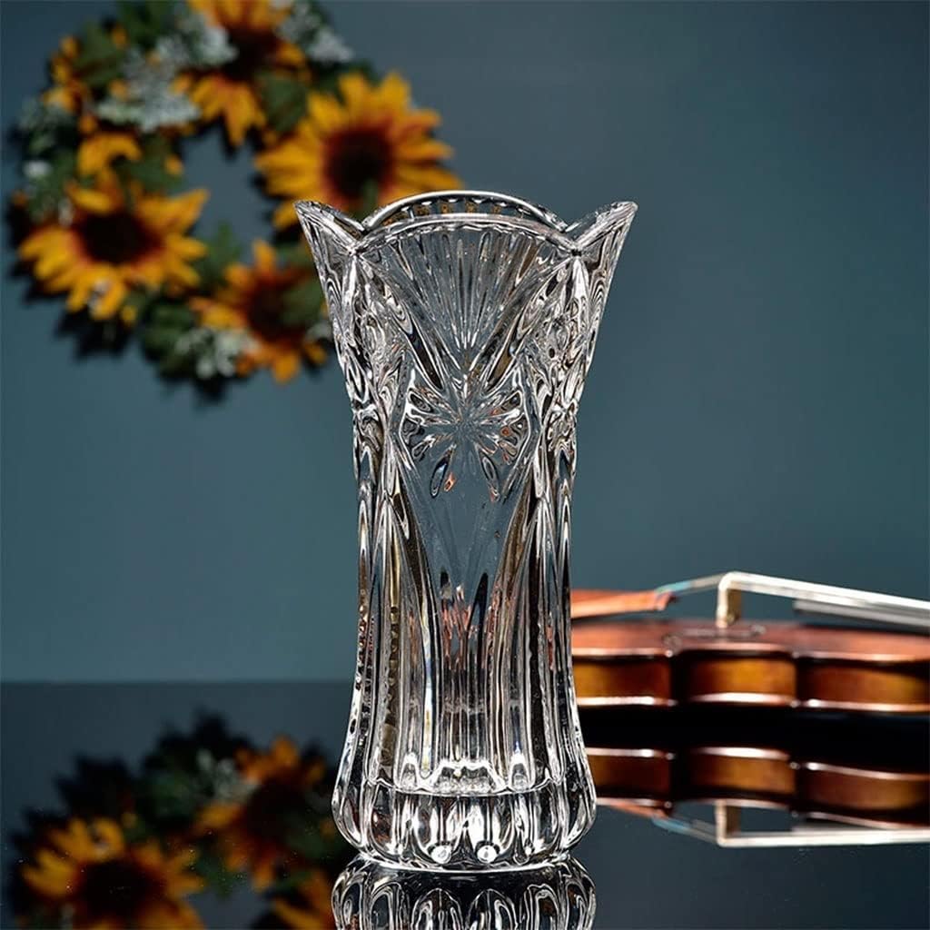 Modern Flower Glass Thickening Design Tsparent s Home s Decoration Wedding Ornaments - 9inch