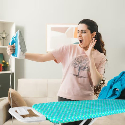 Full Size Premium Ironing Board – 4‐Layer Cushion + Height Adjustments