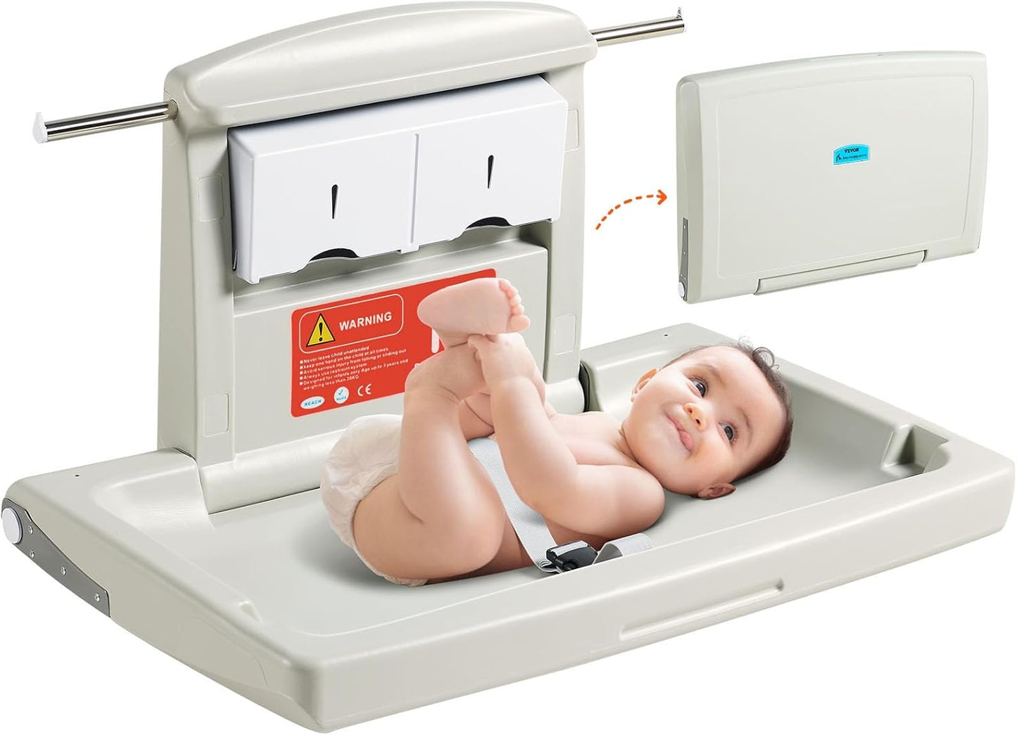 👶🧷 VEVOR Wall-Mounted Baby Changing Station 🧷👶