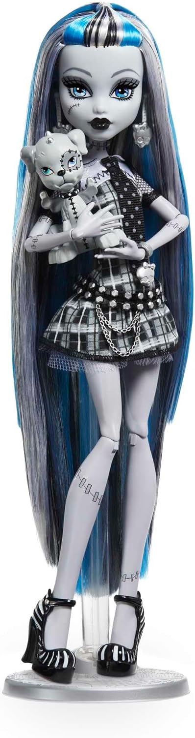 Monster High Reel Drama Doll, Frankie Stein in Black and White