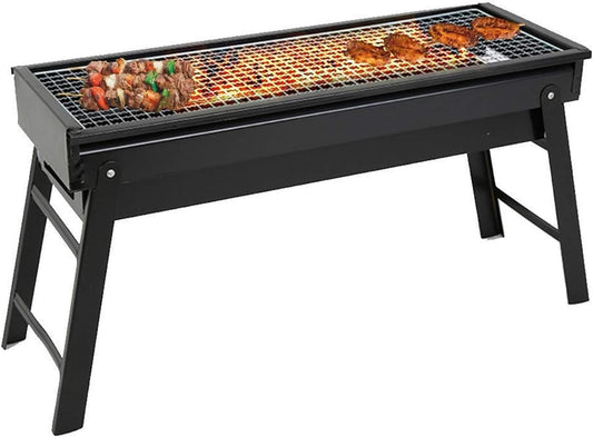 Grill for Outdoor Portable Charcoal Grill Black Metal Foldable BBQ Grills Outdoor