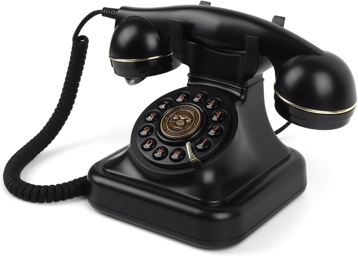 Rotary Corded Vintage Phone – Classic Black