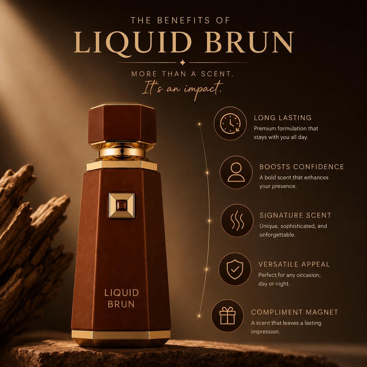 Liquid Brun Eau De Parfum 3.4 Oz by Fragrance World (Men)