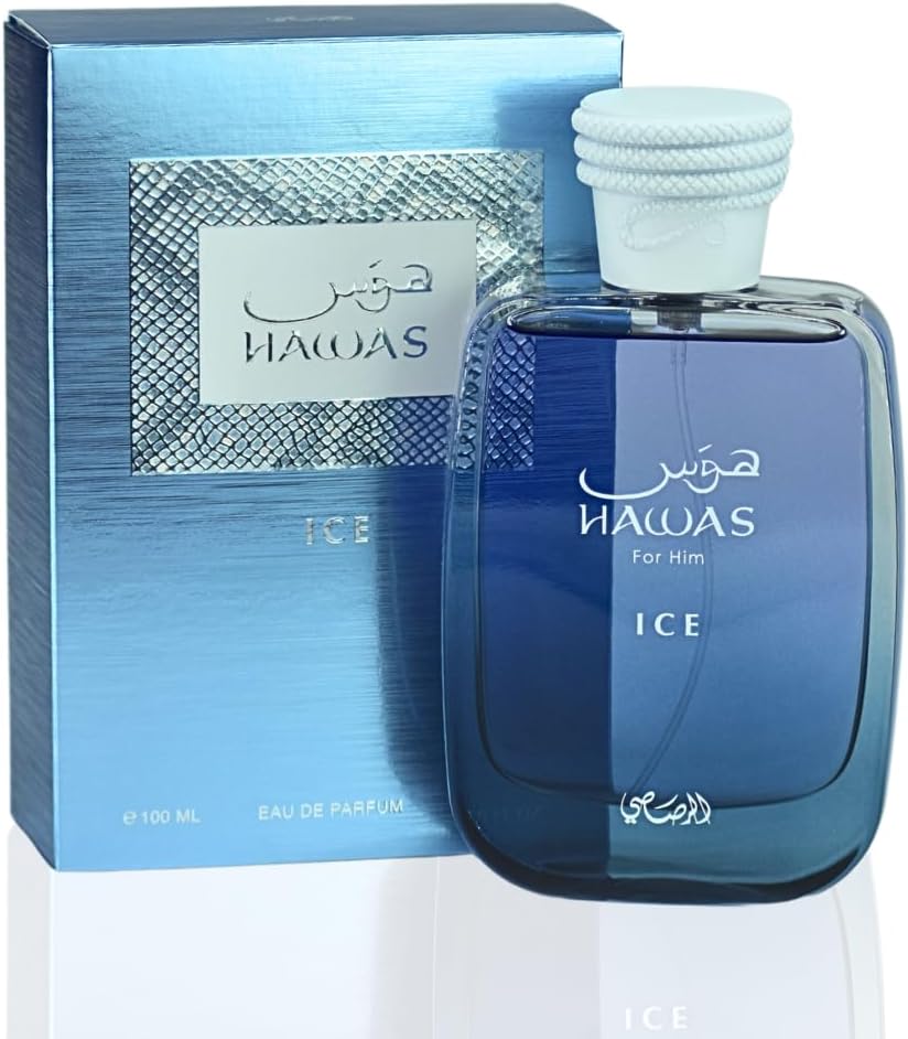 Rasasi Hawas Ice – Eau de Parfum 3.4 oz (Men) 💙🧊  BRAND NEW COLLECTION