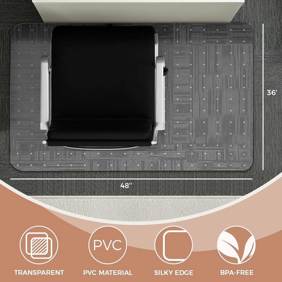 FRUITEAM Desk Chair Mat for Carpet