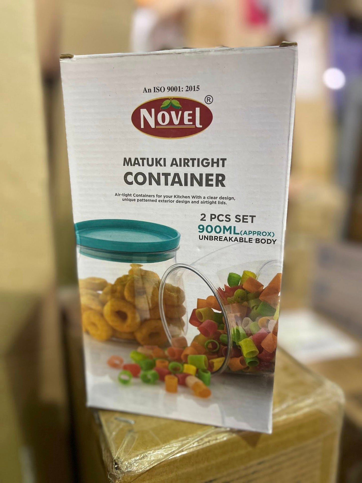 New Airtight Plastic Container Jar Set For Kitchen Product Uses - Set Of 2