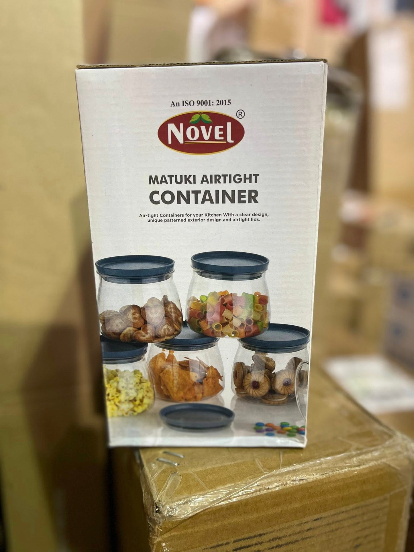 New Airtight Plastic Container Jar Set For Kitchen Product Uses - Set Of 2