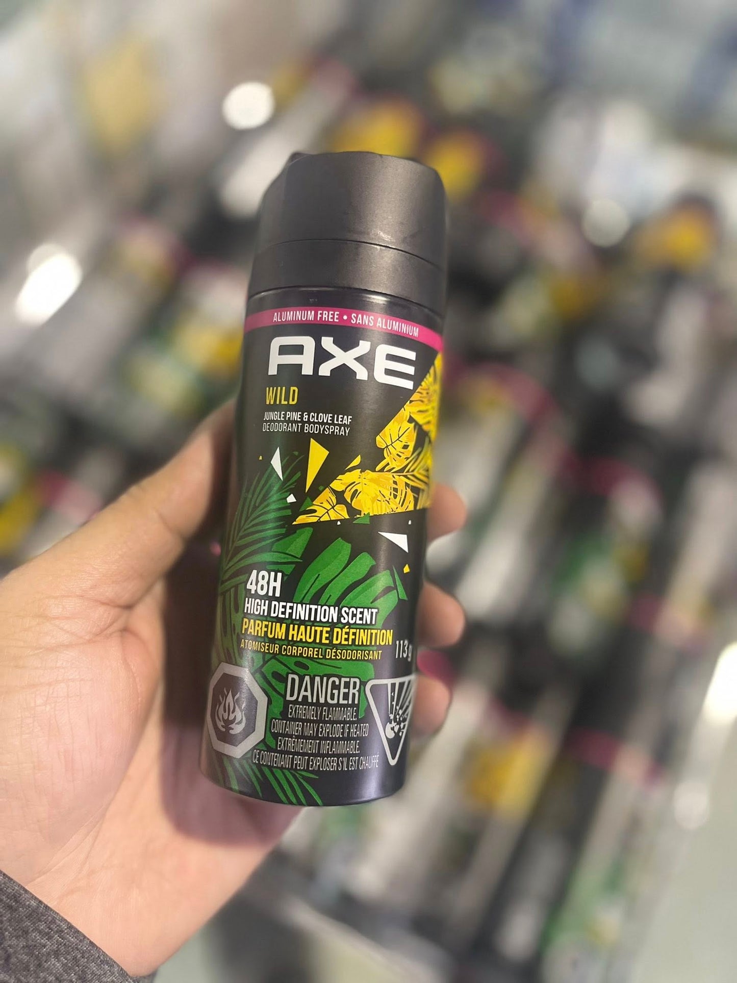 AXE Wild Jungle Pine & Clove Leaf Deodorant Body Spray for Men