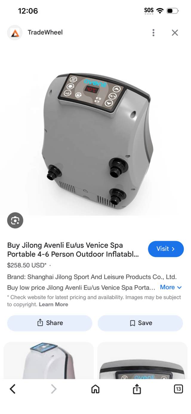 Avenli AV1000SP Inflatable Personal Electric Spa Pump
