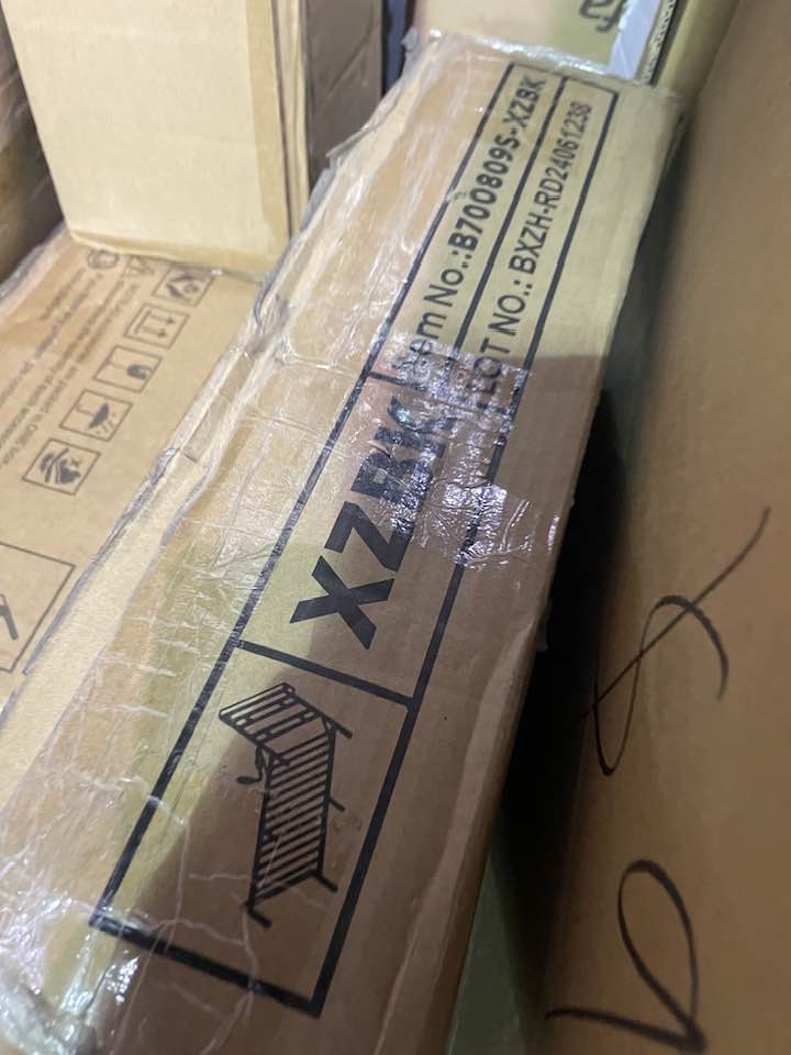 Full‑Size Bed Frame – Black w/ LED Storage Headboard Shelf