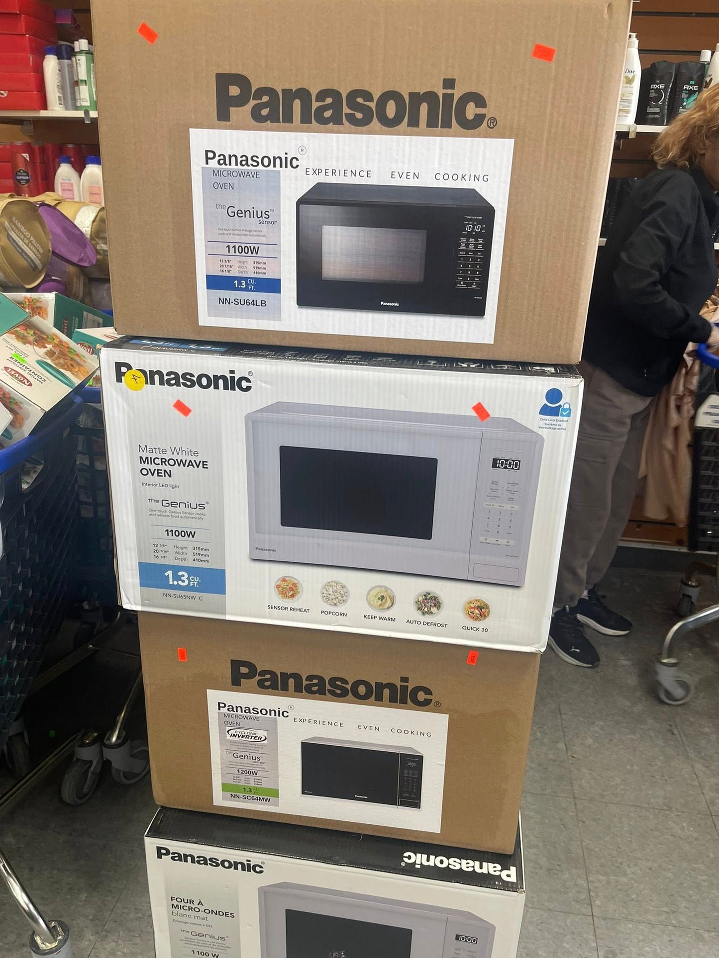 Panasonic Genius 1.3 Cu. Ft. Microwave (NNSU65NWC)