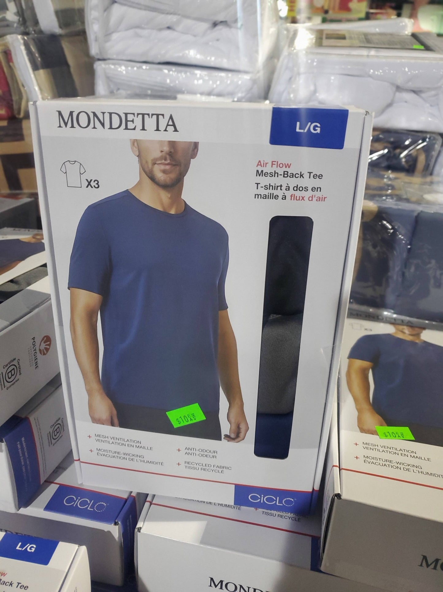 Mondetta Men’s Mesh Back T‑Shirt – 3‑Pack