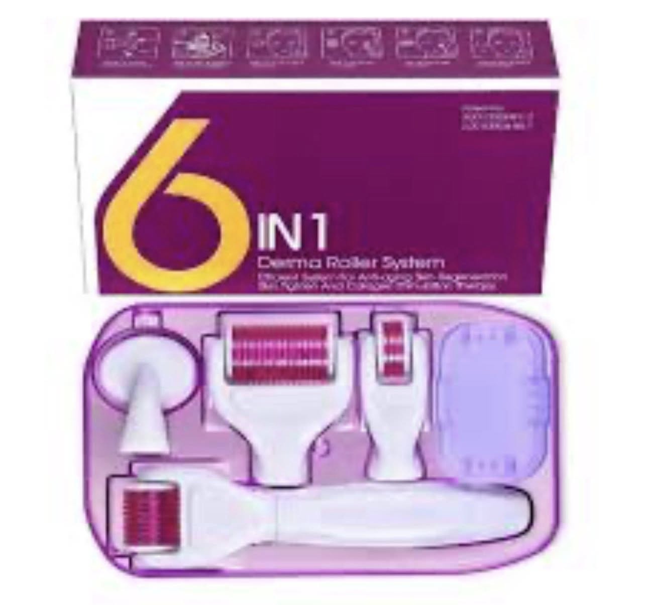 6‑in‑1 DermaRoller for Face &amp; Body – Micro Needle Set