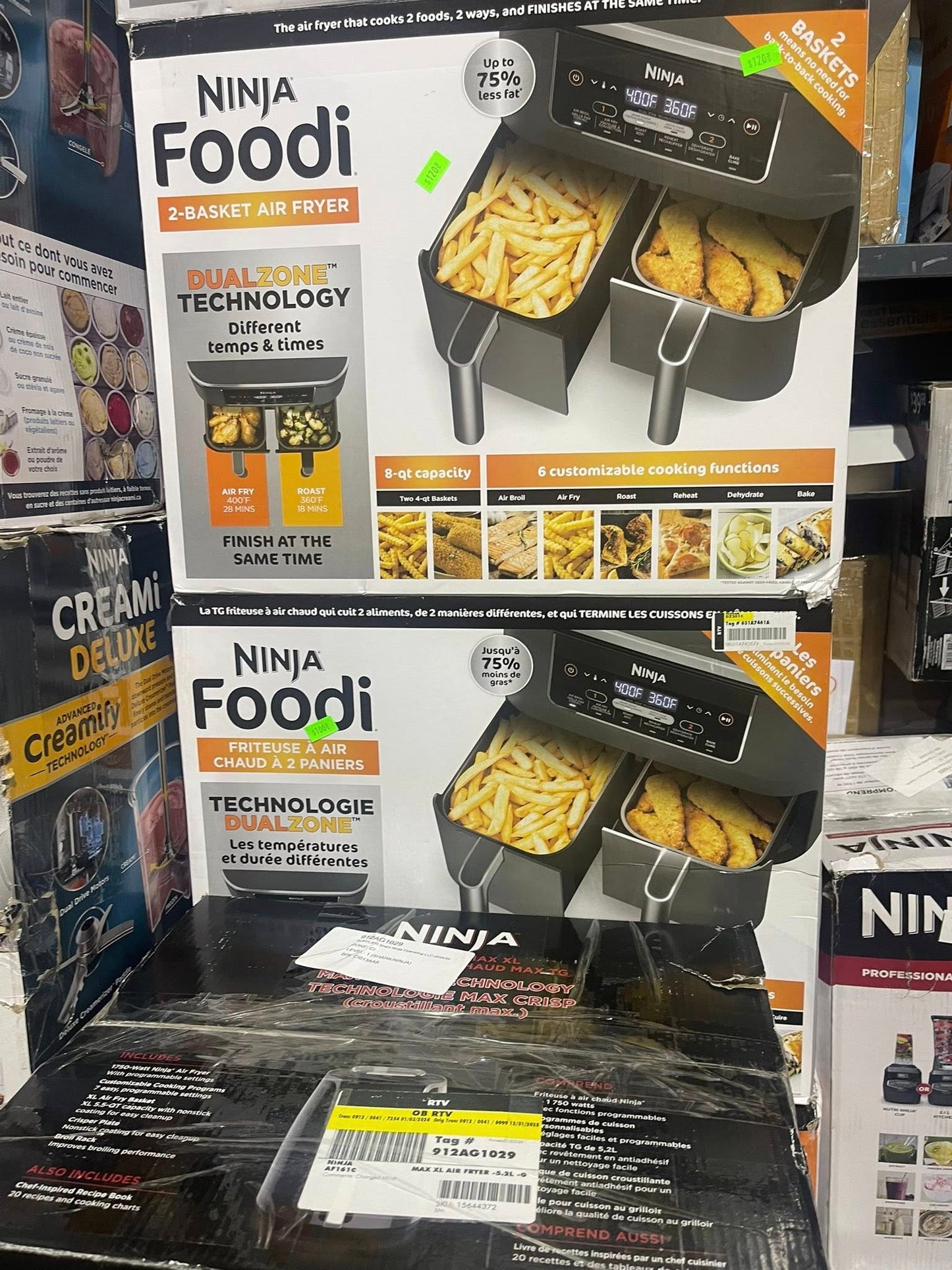 Ninja Foodi 8‑QT 6‑in‑1 Air Fryer with DualZone Technology