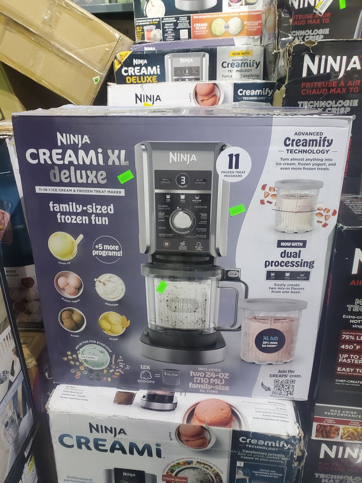 Ninja CREAMi Deluxe 11‑in‑1 Ice Cream Maker – Silver