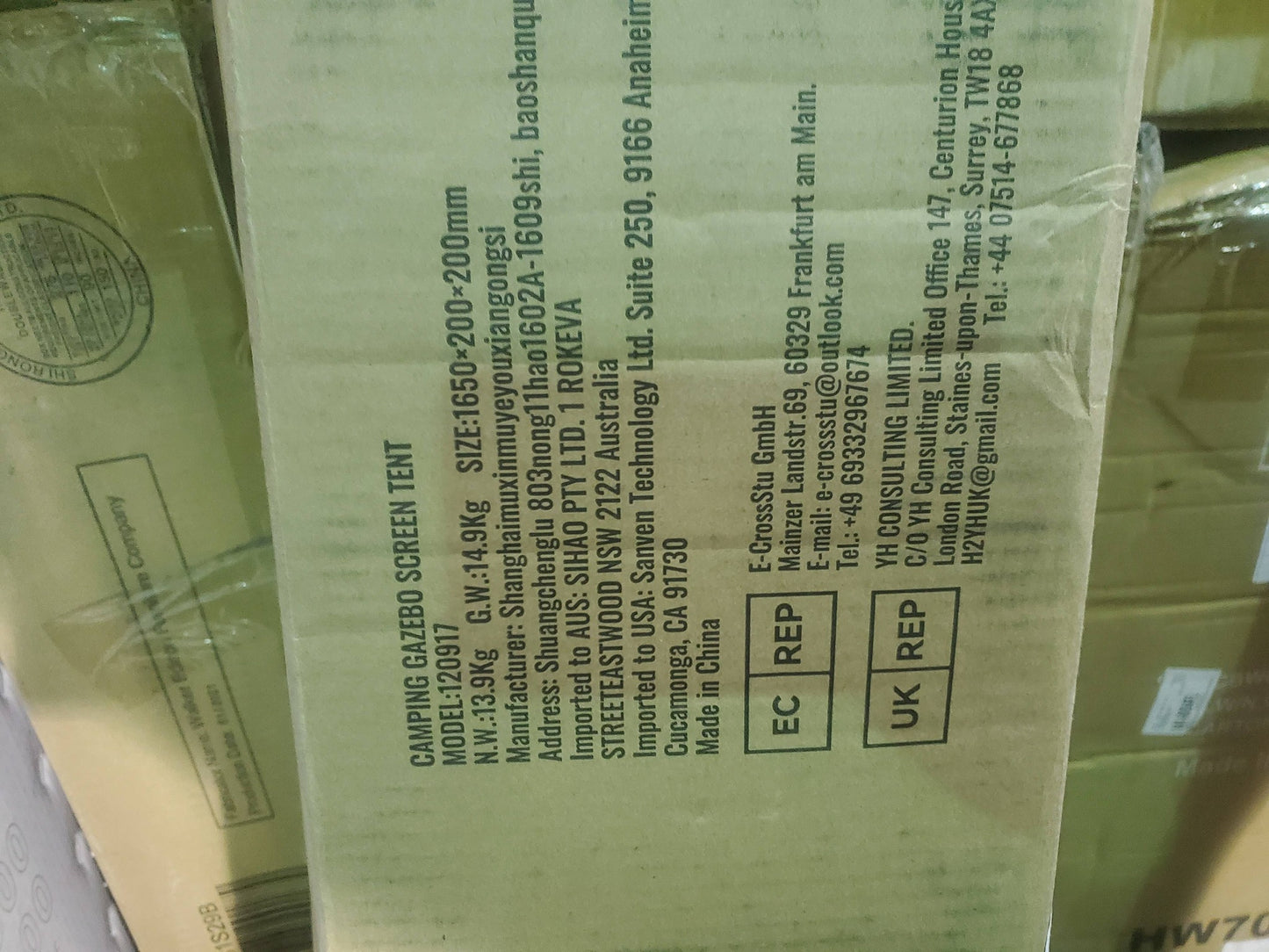 VEVOR 12' x 12' Camping Gazebo Tent – 6‑Sided Pop‑Up Screen Shelter