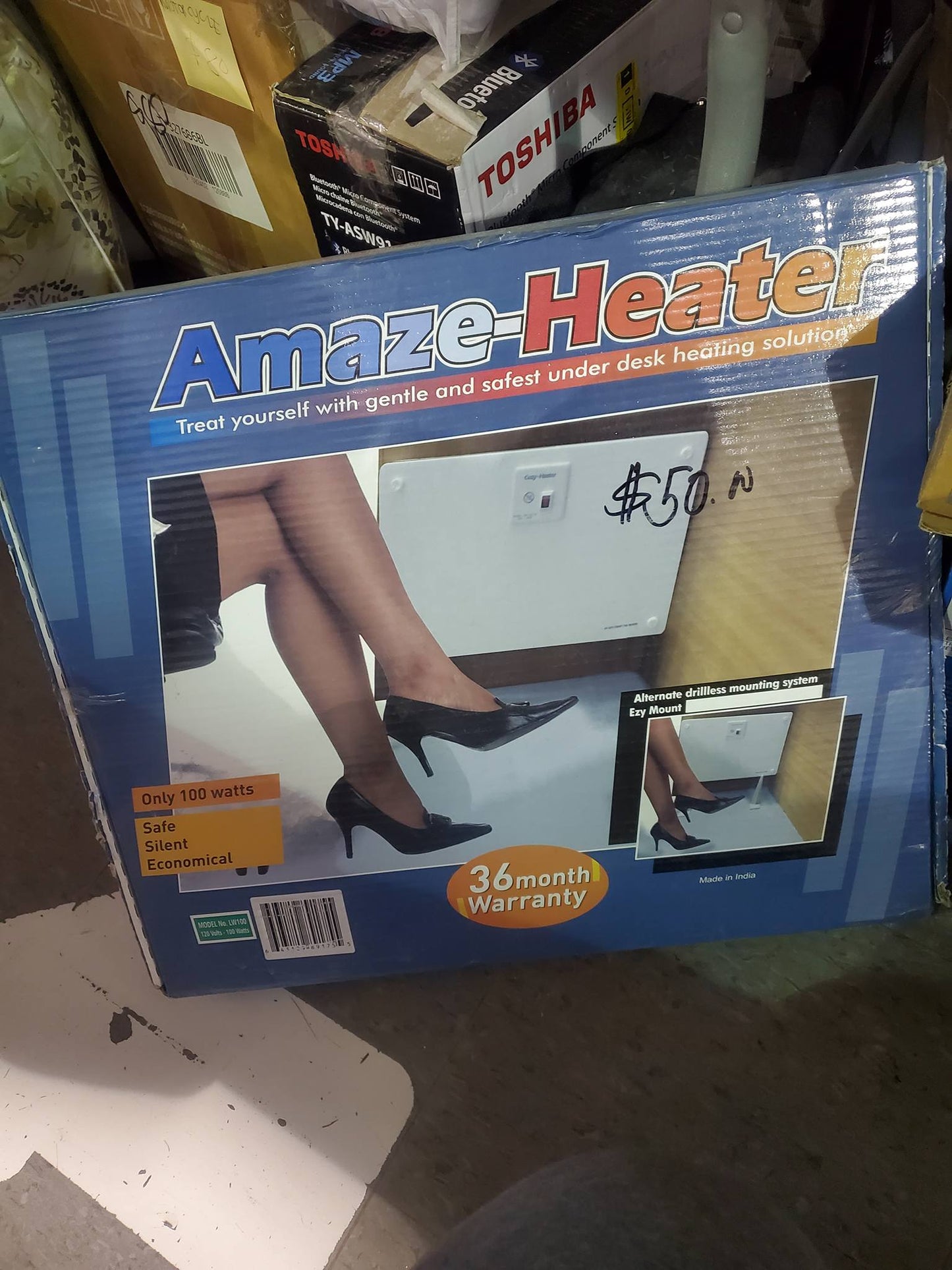 Amaze Heater 100‑Watt Ceramic Under‑Desk Space Heater