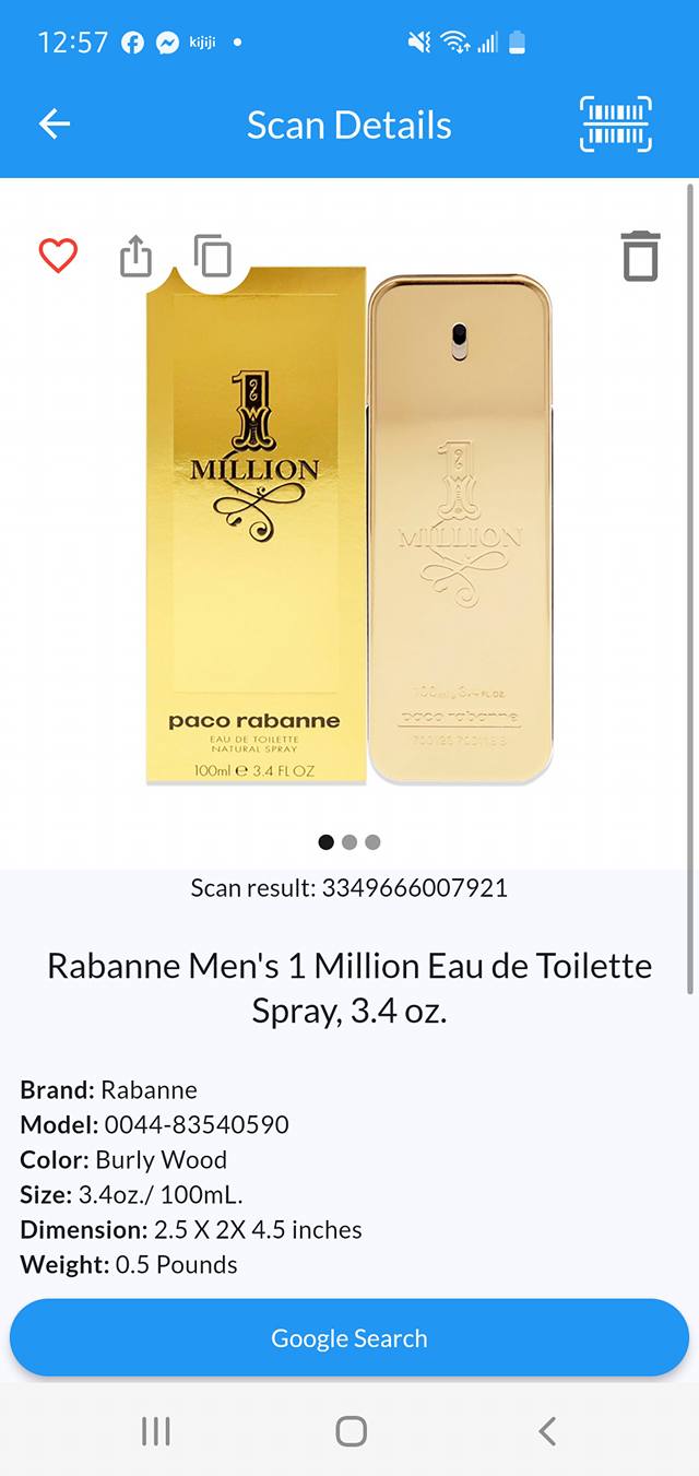Paco Rabanne 1 Million for Men – 3.4 oz EDT Spray