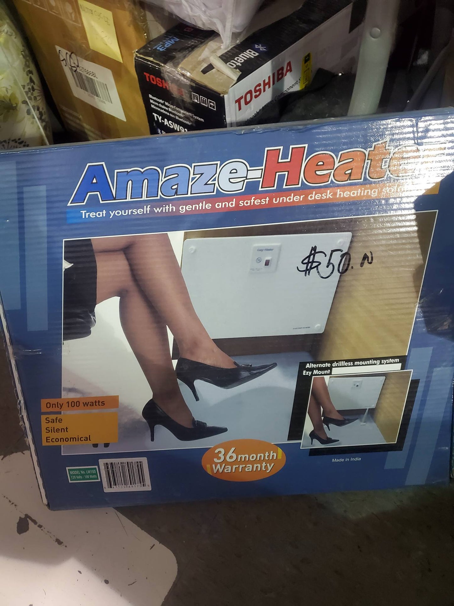 Amaze Heater 100‑Watt Ceramic Under‑Desk Space Heater