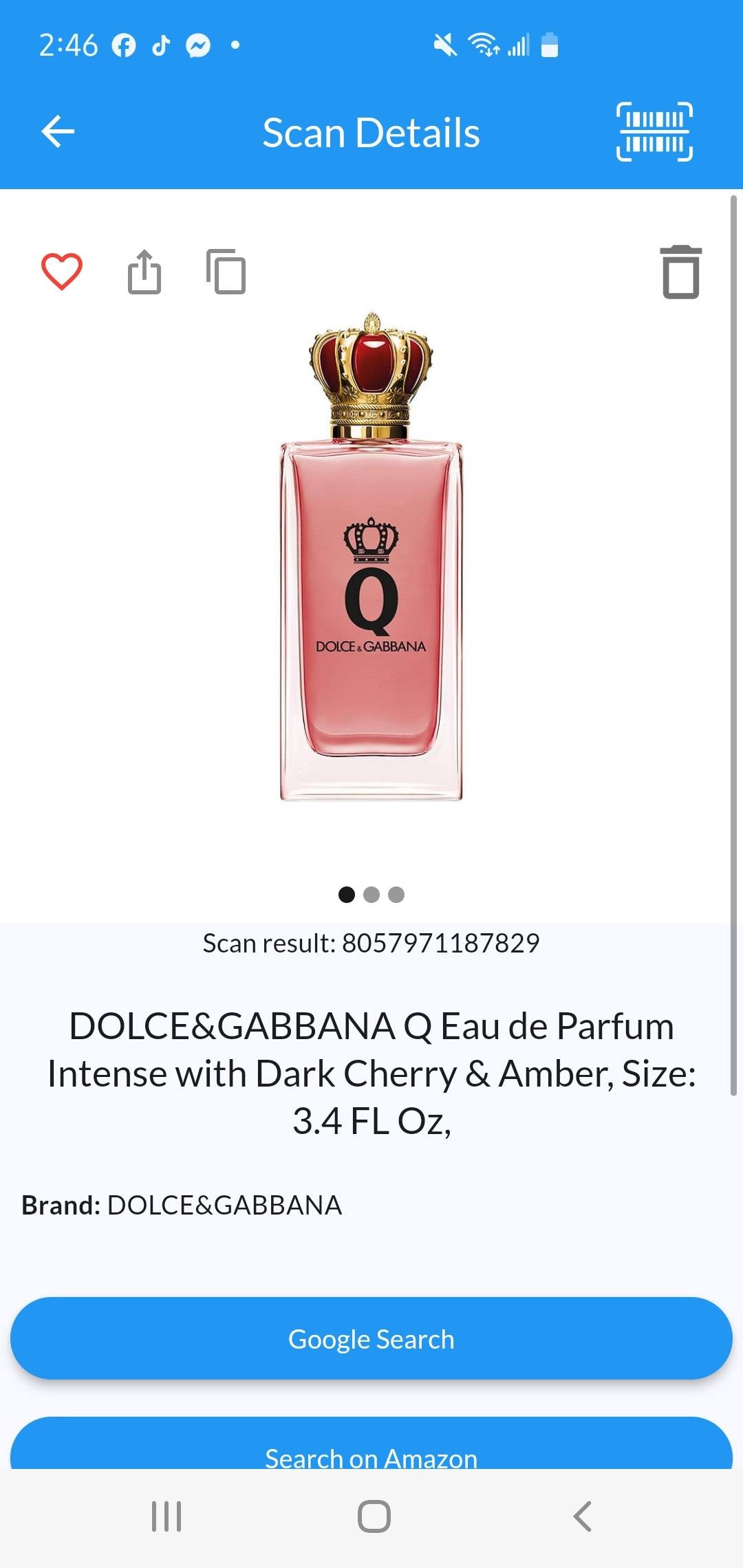Dolce & Gabbana Q for Women – Eau De Parfum 3.3 oz