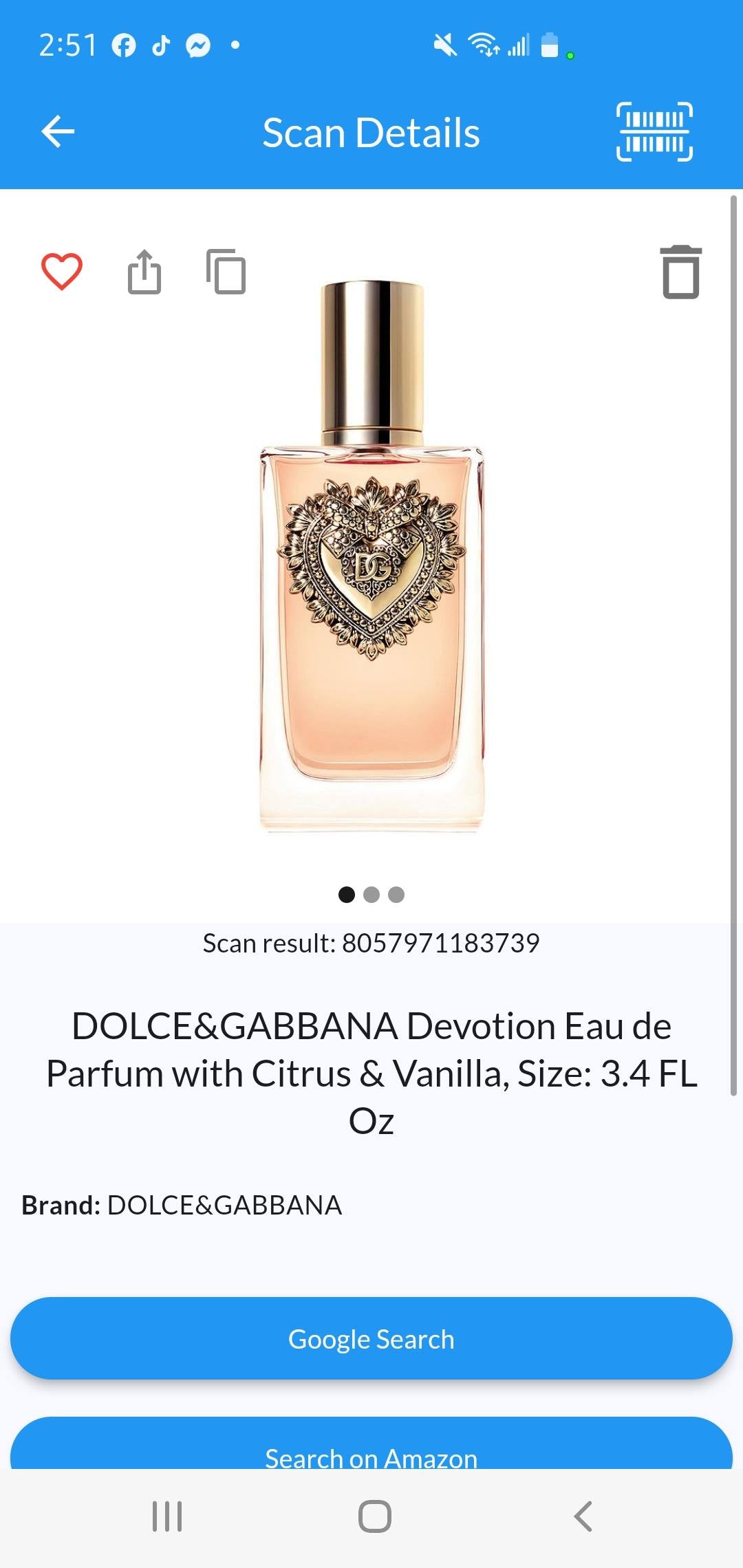 Dolce & Gabbana Devotion for Women Eau De Parfum Spray, 3.4 Ounce