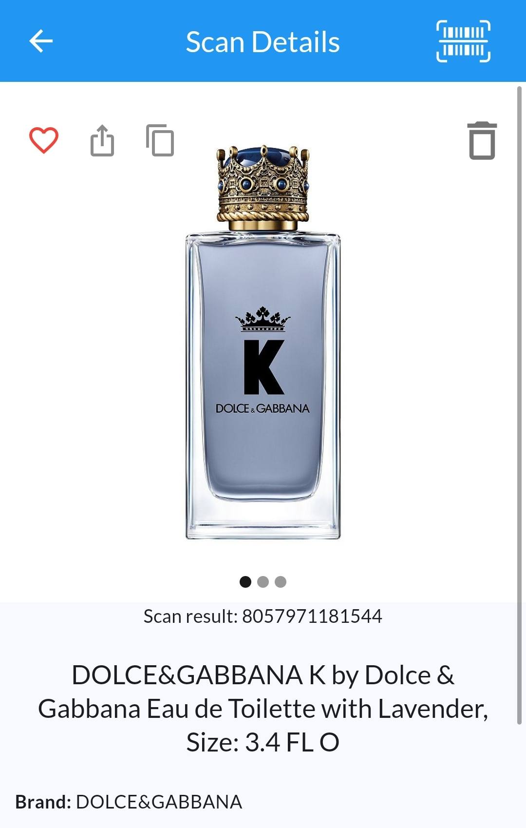 Dolce & Gabbana K Men 3.3 oz EDT Spray