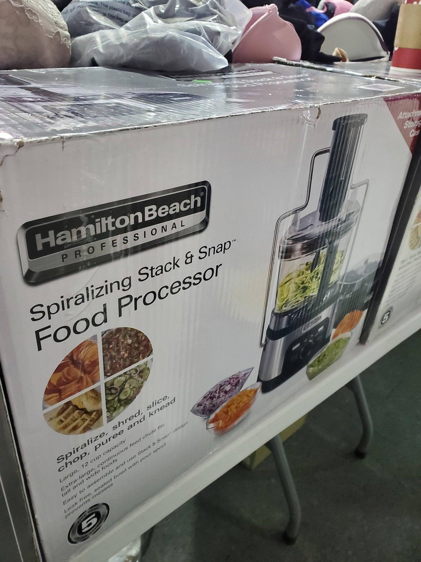 Hamilton Beach Professional Spiralizing Stack & Snap™ Food Processor – 12 Cup, 450W