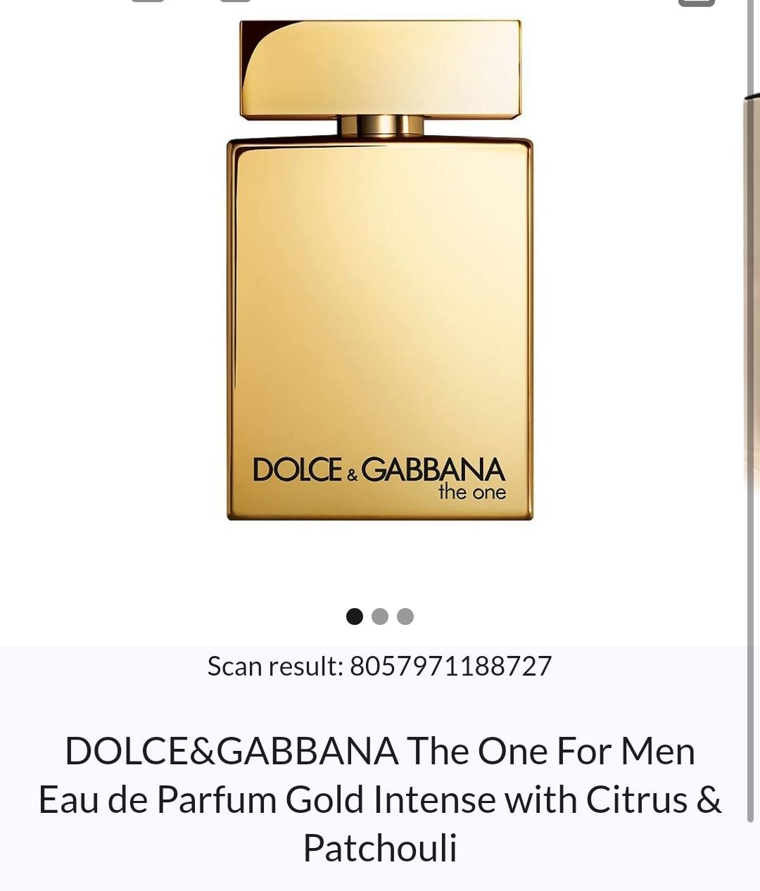 Dolce & Gabbana The One Gold for Men by Dolce & Gabbana Eau De Parfum Intense Spray