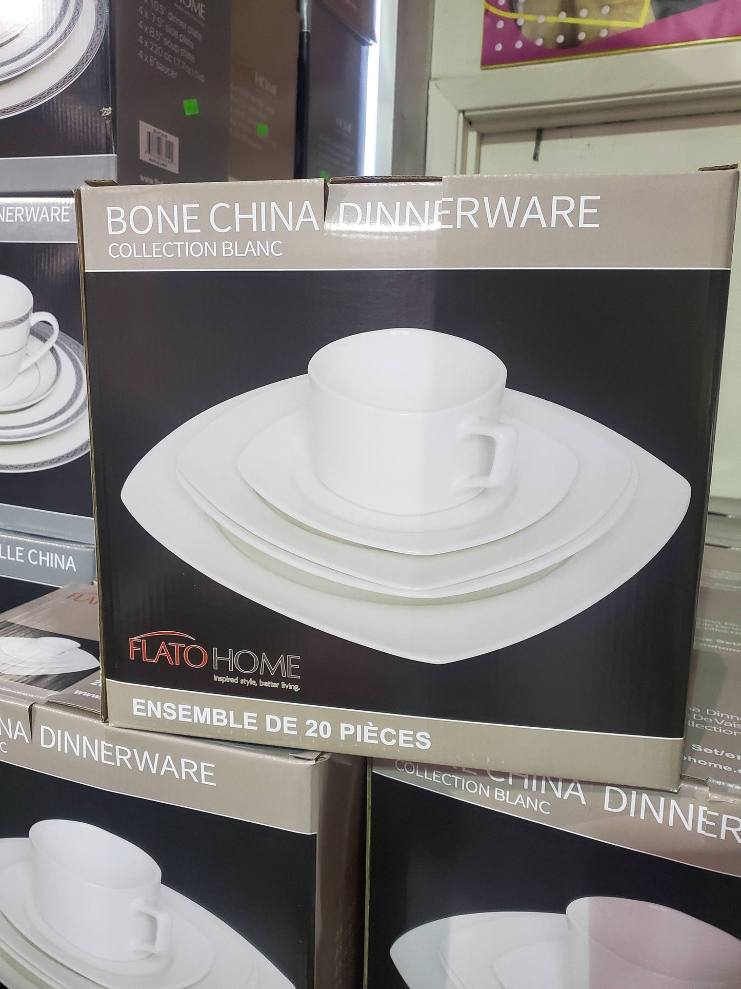 Flato Bone China Dinnerware Set – 20 Pieces