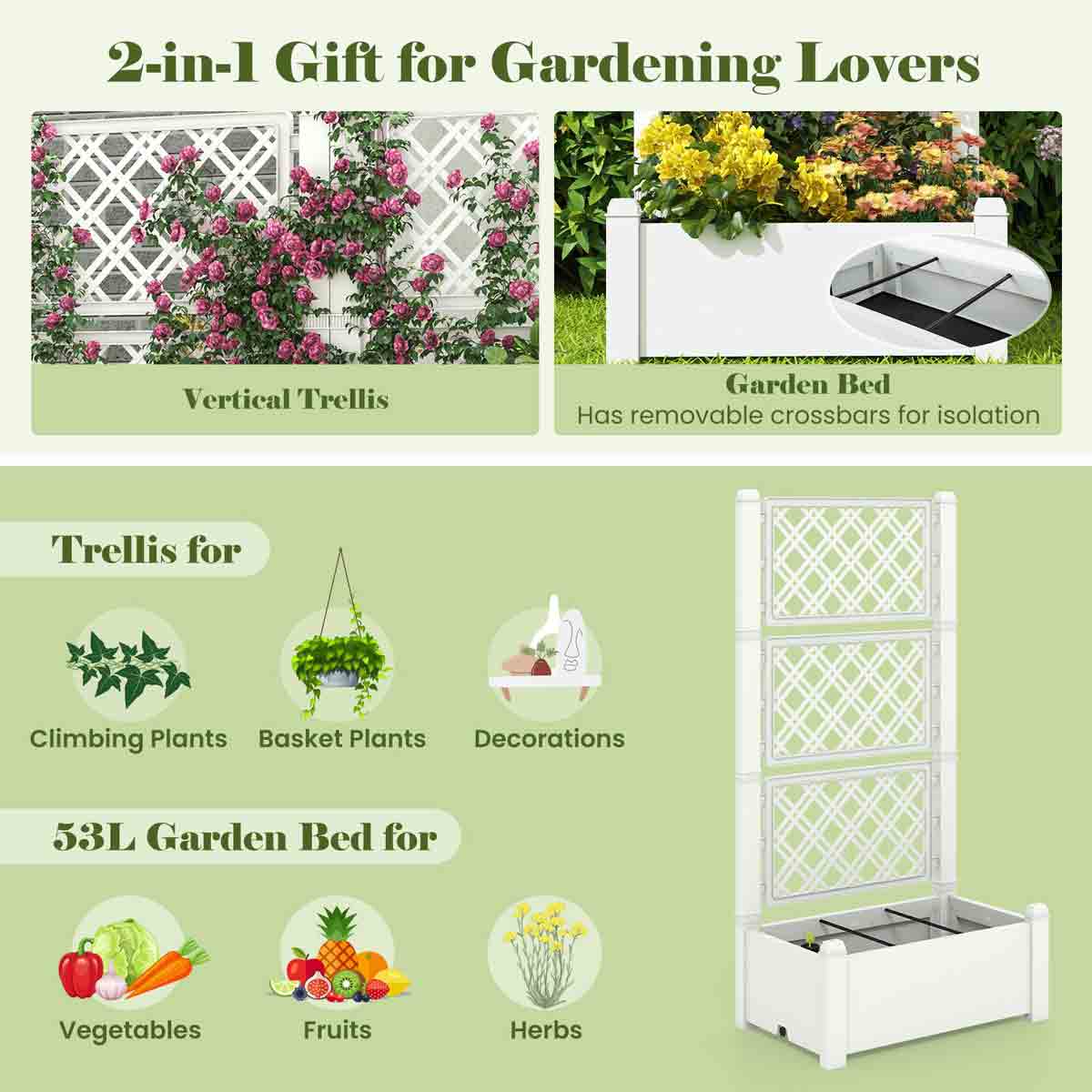 SELF-WATERING STANDING PLANTER BOX