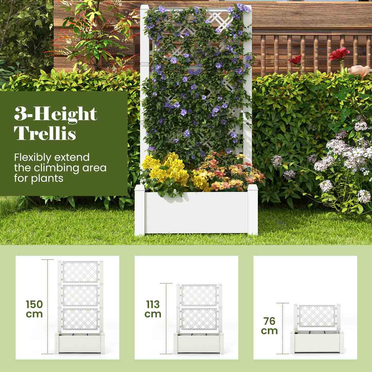 SELF-WATERING STANDING PLANTER BOX