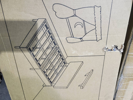 Full‑Size Bed Frame with Headboard