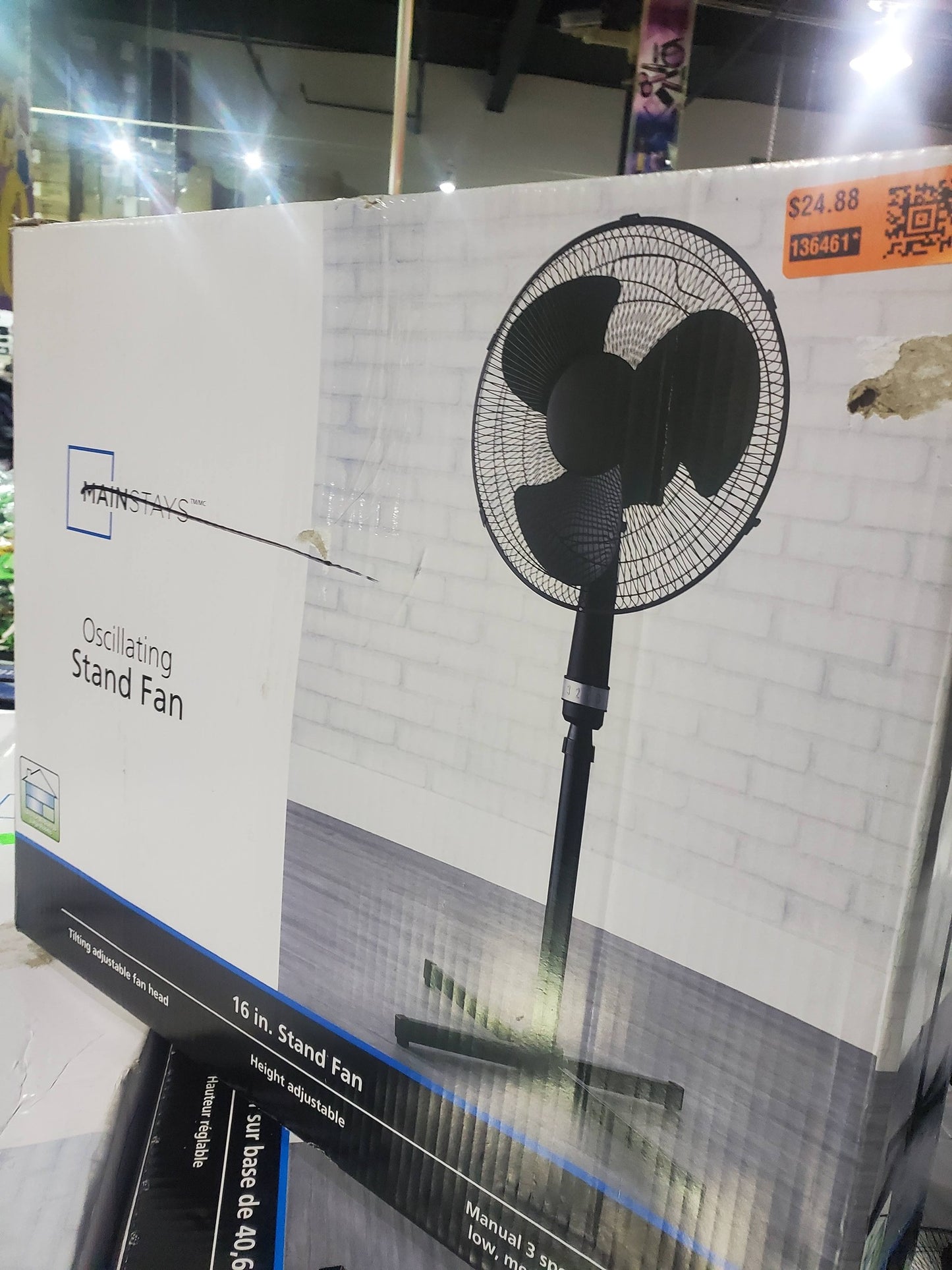 Beat the Heat! Mainstays 16" Stand Fan – Black