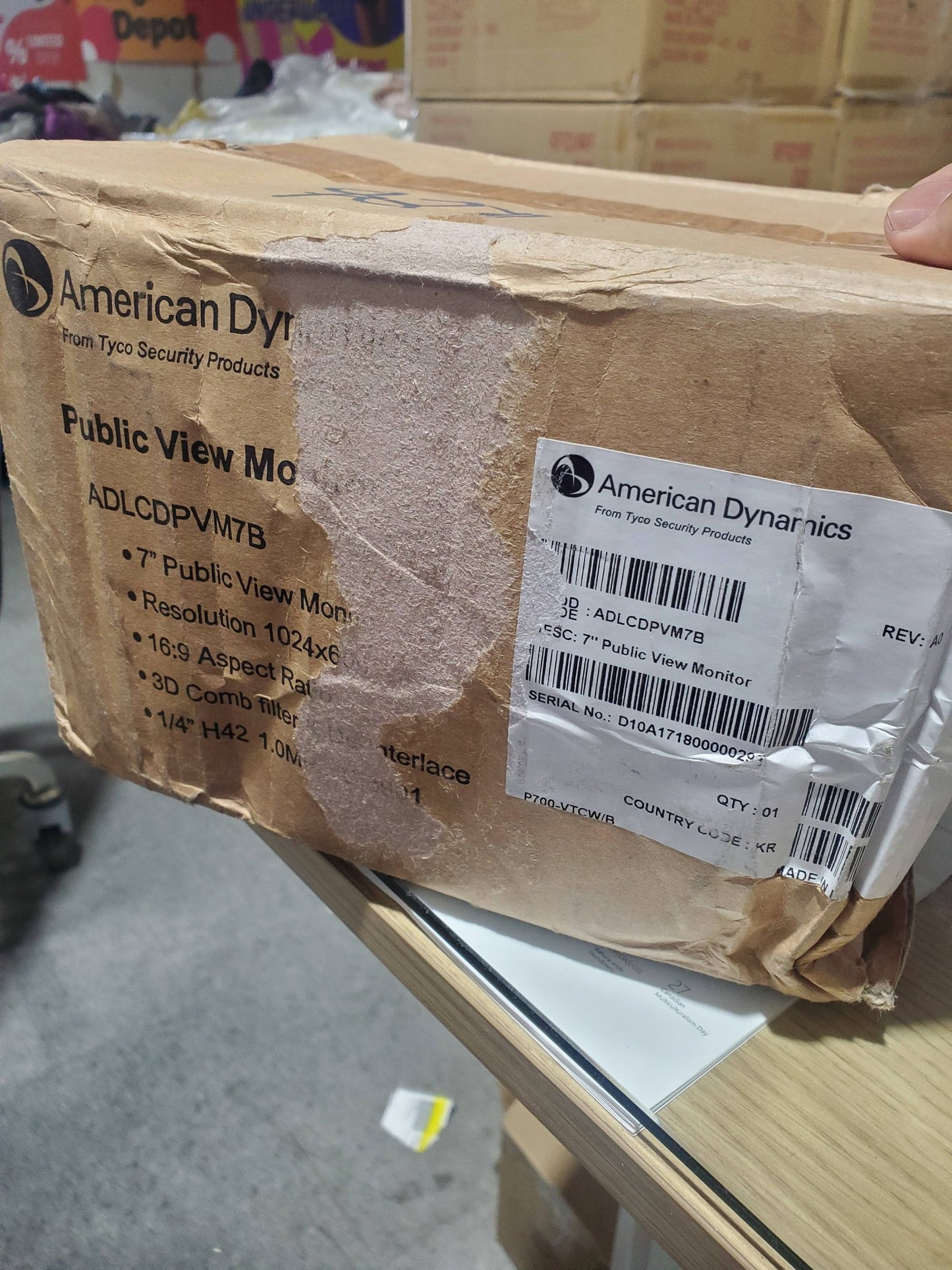 American Dynamics 7" Color Video Monitor