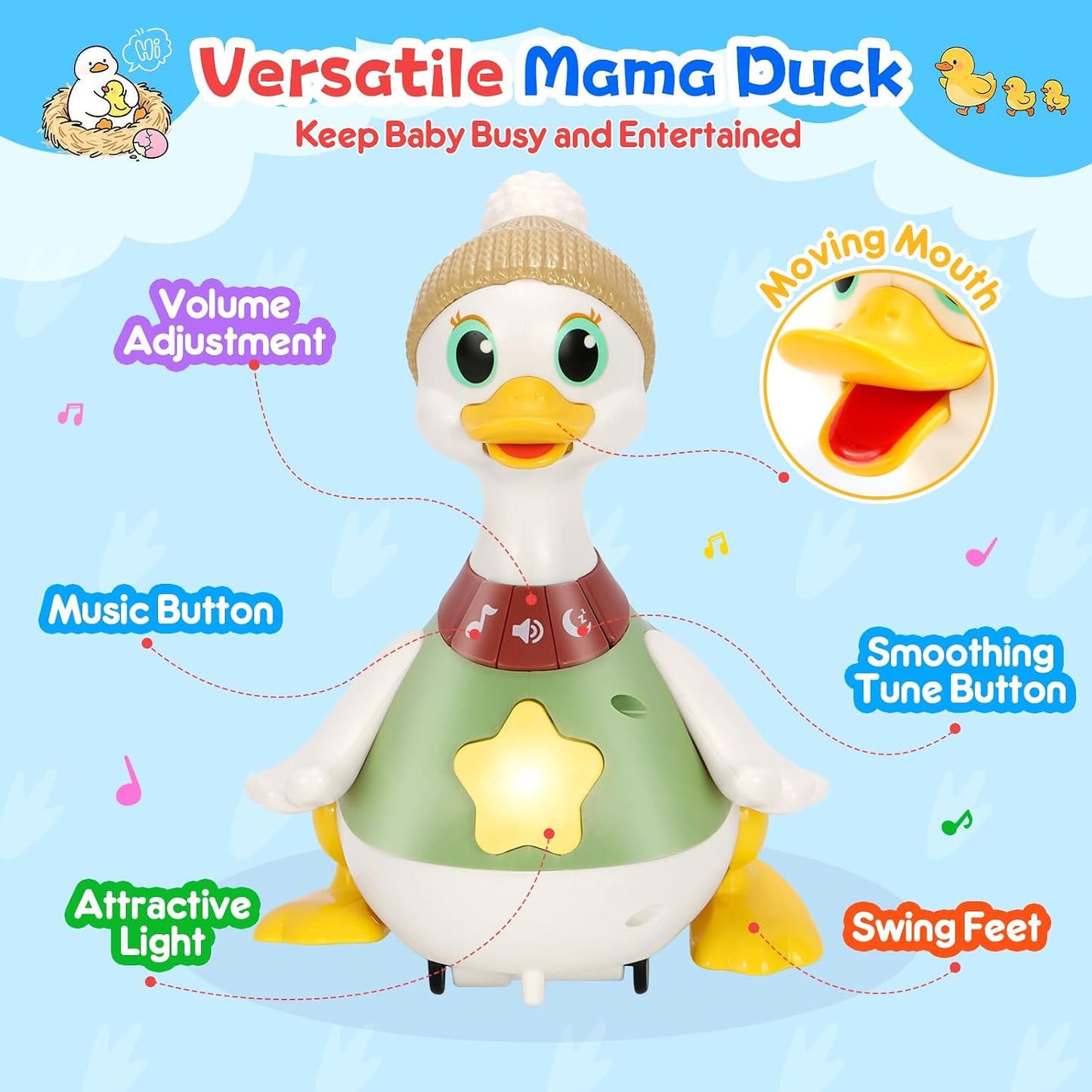 🦆🎶 Musical Dancing Duck Toy –🎶🦆