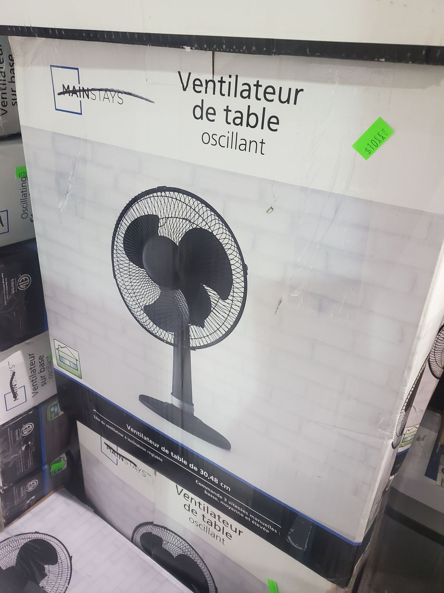 MAINSTAYS 12" Table Fan – Black