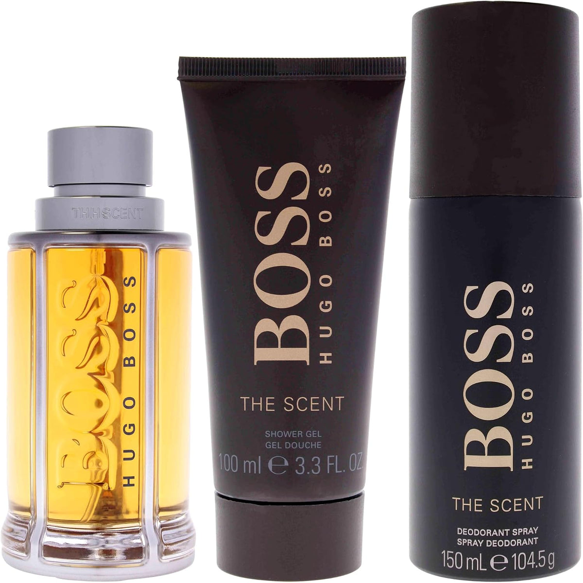🖤🔥 BOSS Men’s 3‑Piece Gift Set – BOSS The Scent (Festive Edition)