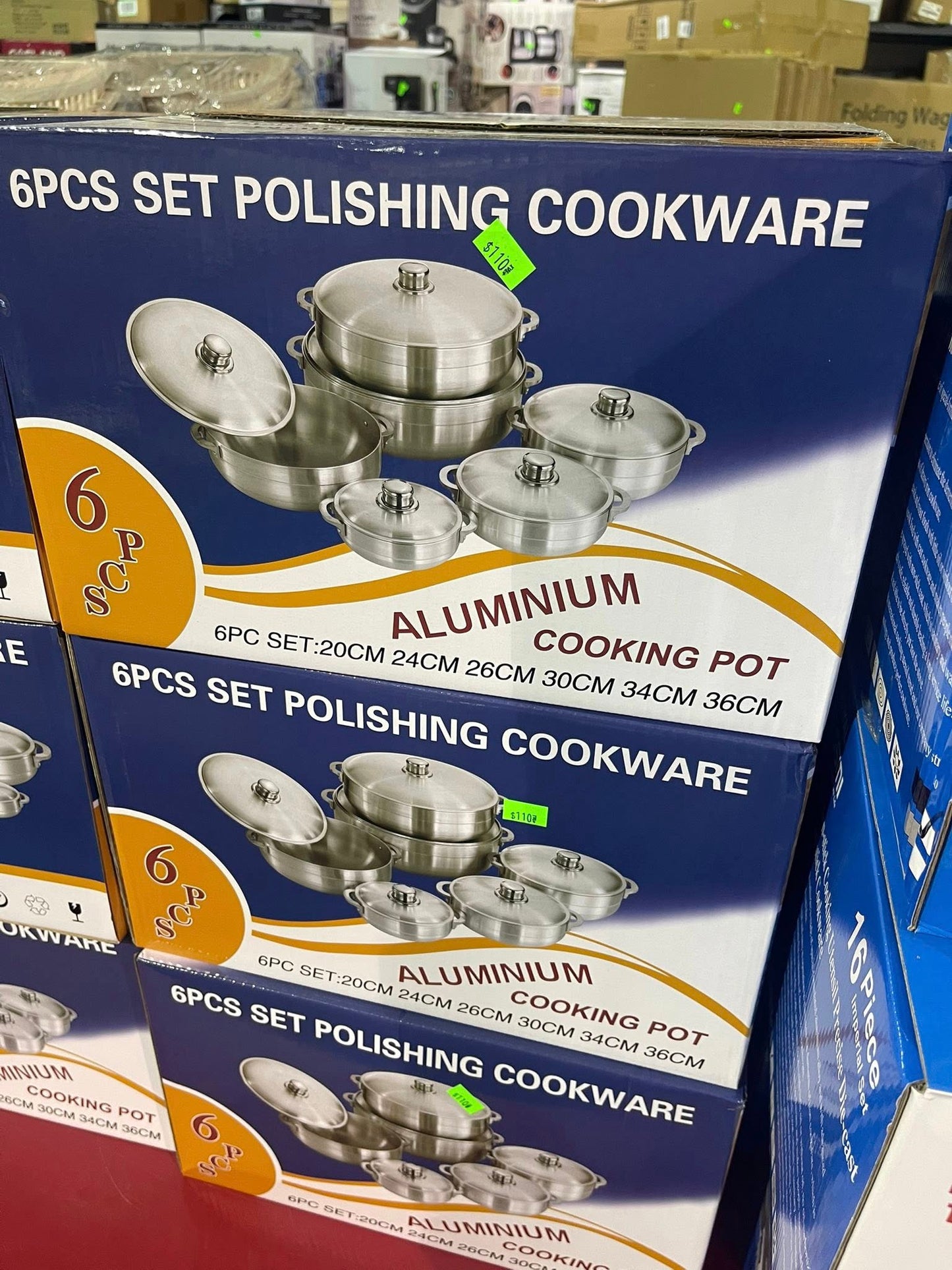 6‑Piece Polishing Aluminum Cookware Set